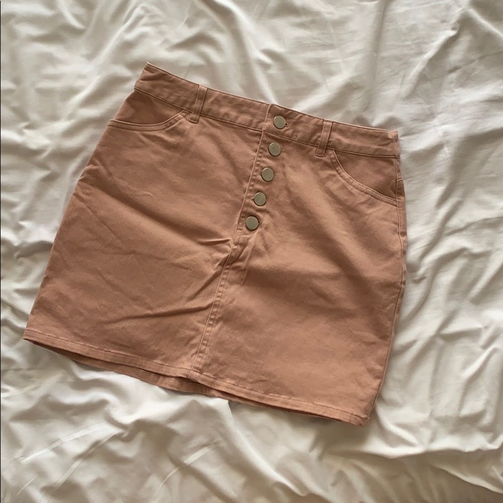 Forever 21 blush pink denim skirt size small